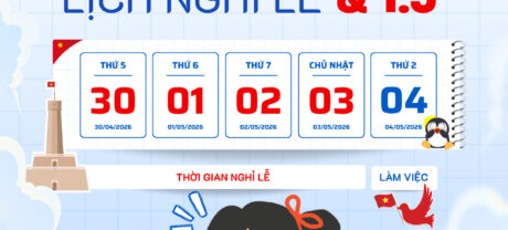 Thông Báo Lịch Nghỉ Lễ Giỗ Tổ Hùng Vương & 30/4 – 1/5 Năm 2026