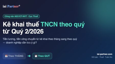 Kê khai thuế TNCN theo quý từ Quý 2 năm 2026