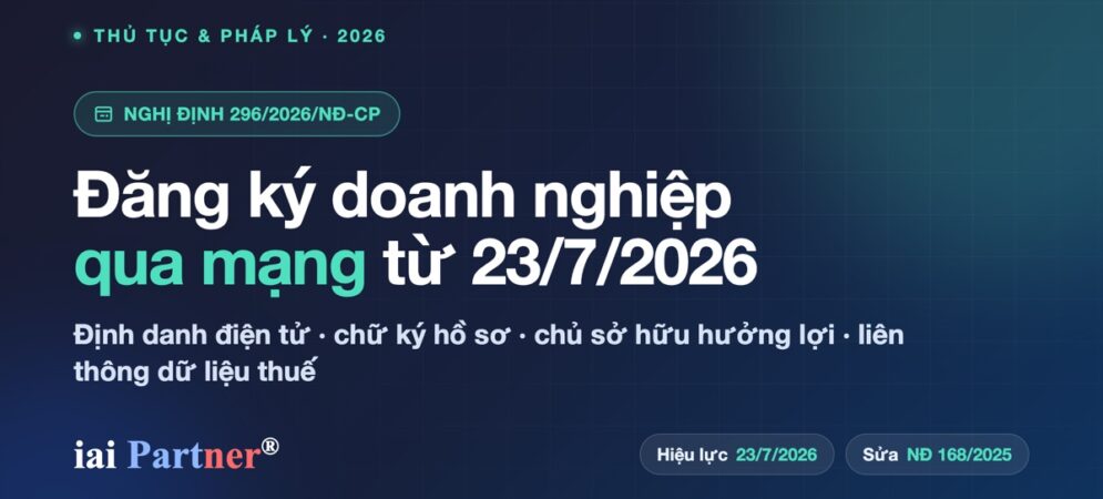 Doanh nghiệp rà soát hồ sơ đăng ký doanh nghiệp qua mạng theo Decree 296/2026/ND-CP