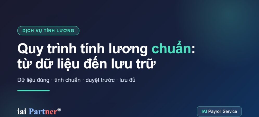 Quy trình dịch vụ tính lương IAI Partner từ dữ liệu đến lưu trữ